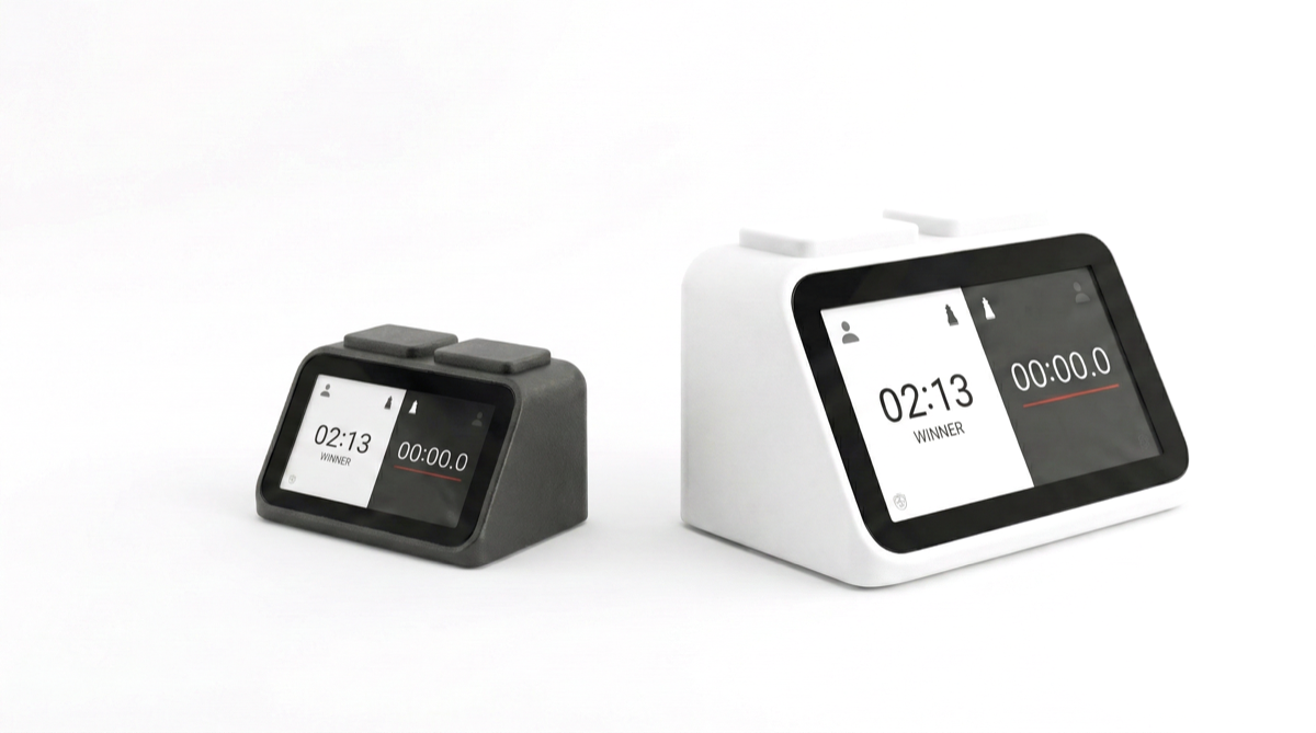 Size Comparison Grey White